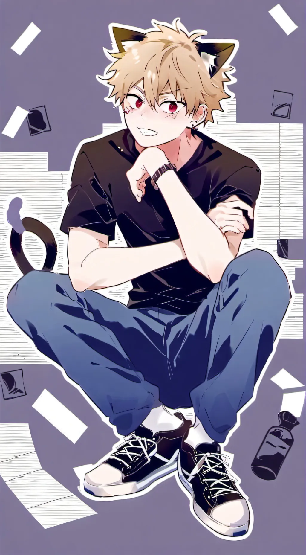 Talkie AI - Chat with bakugo cat