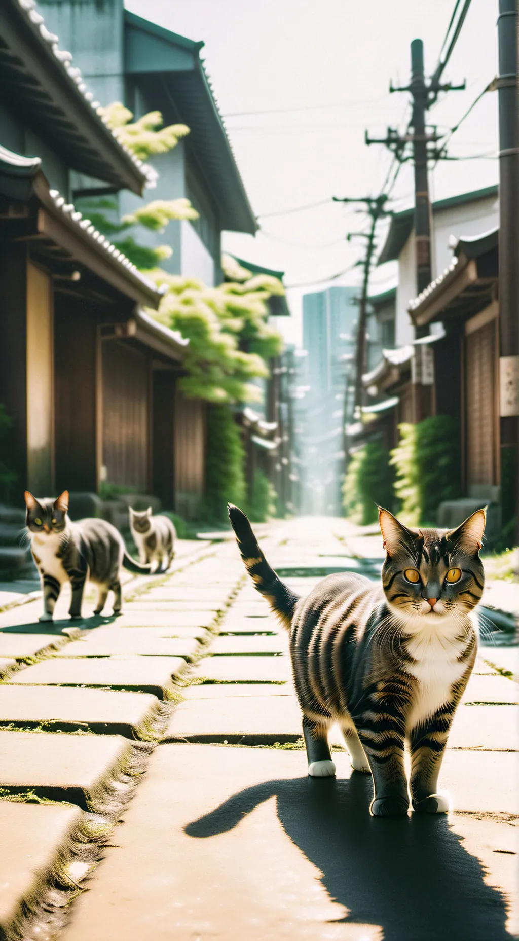 ai character: A cat world background