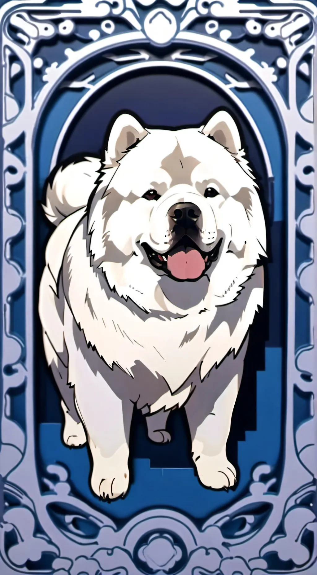 ai character: Chow Chow~🐕 background