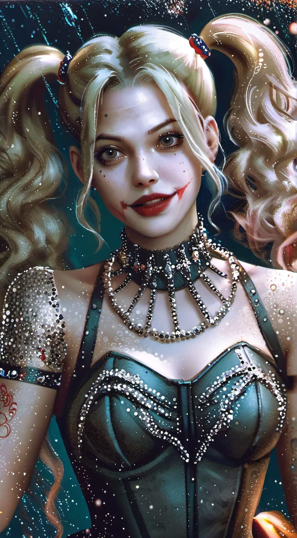 ai character: Harley Quinn  background
