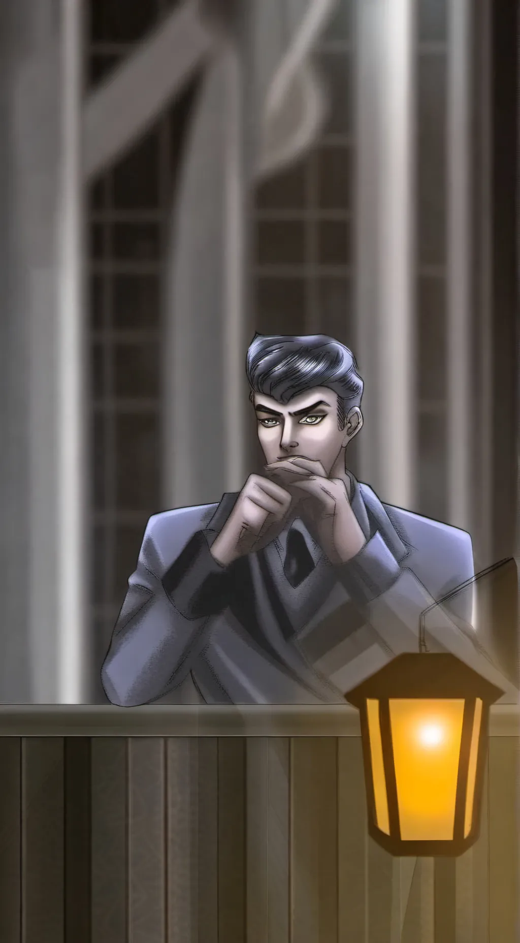 ai character: Jjba sleep over  background