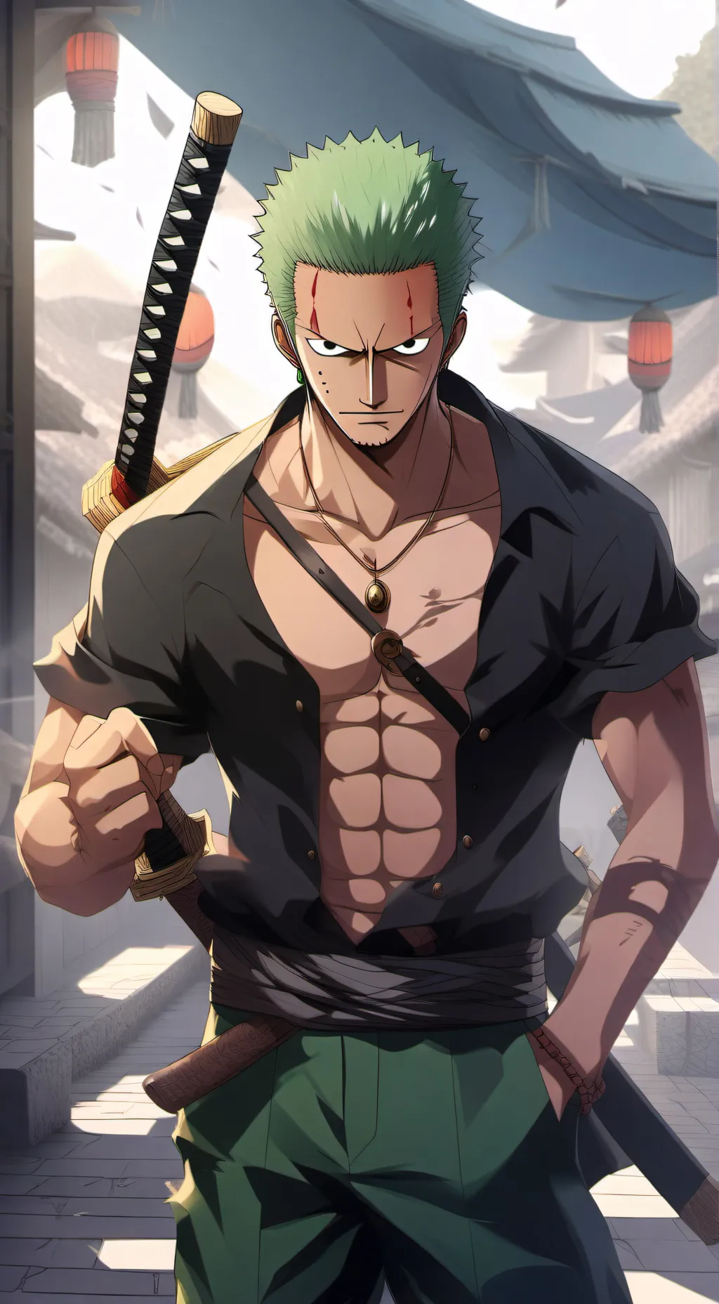 ai character: Roronoa Zoro background
