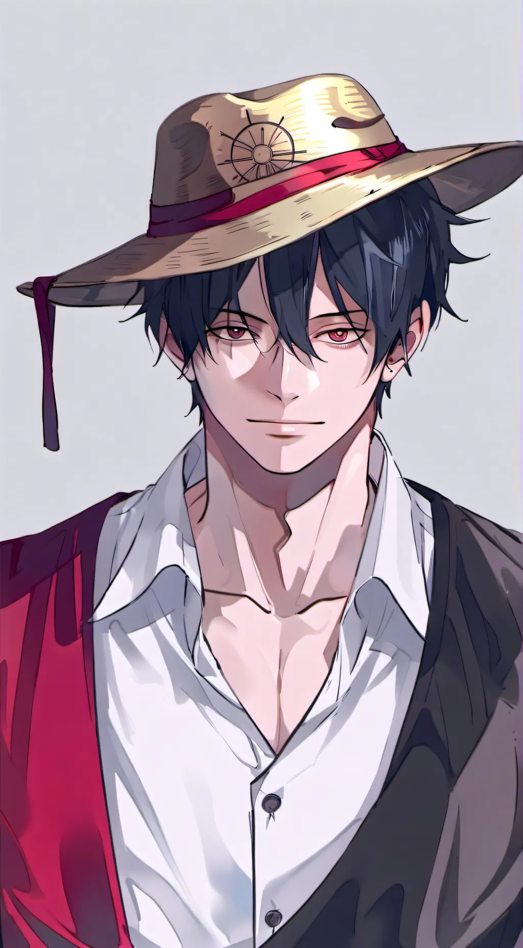ai character: Luffy a seggedből background