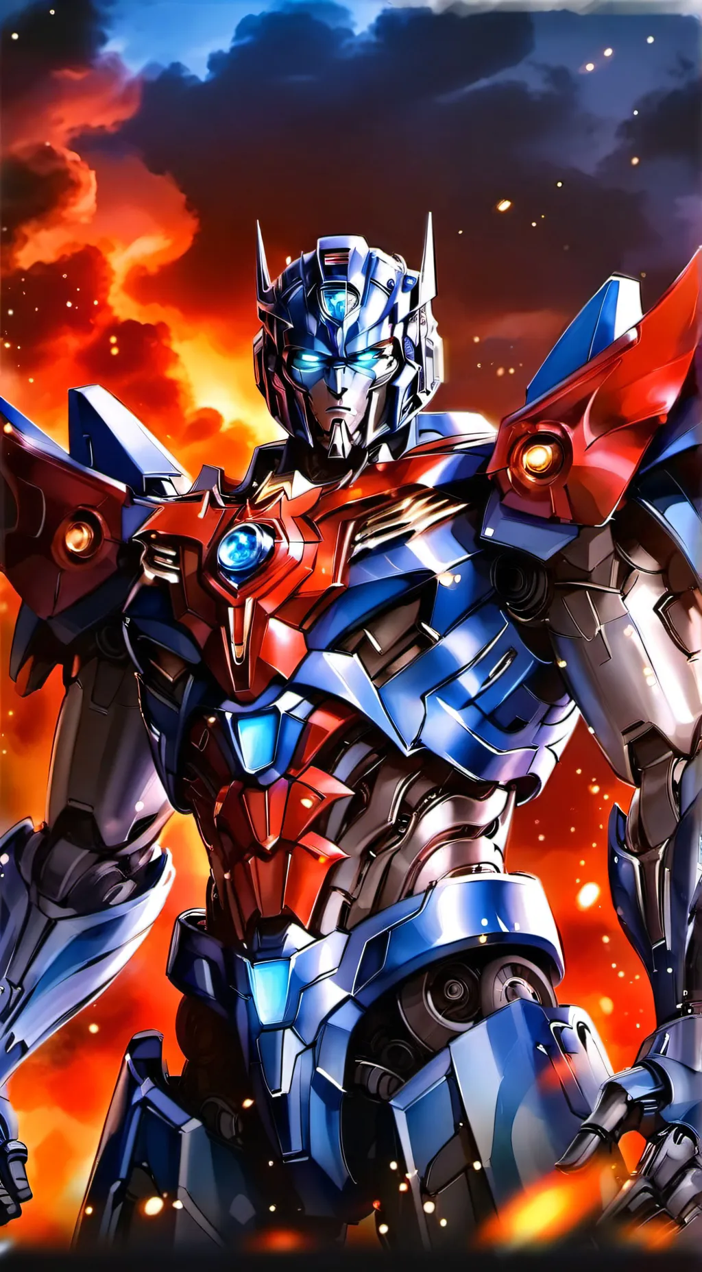 ai character: transformers MyV2. background