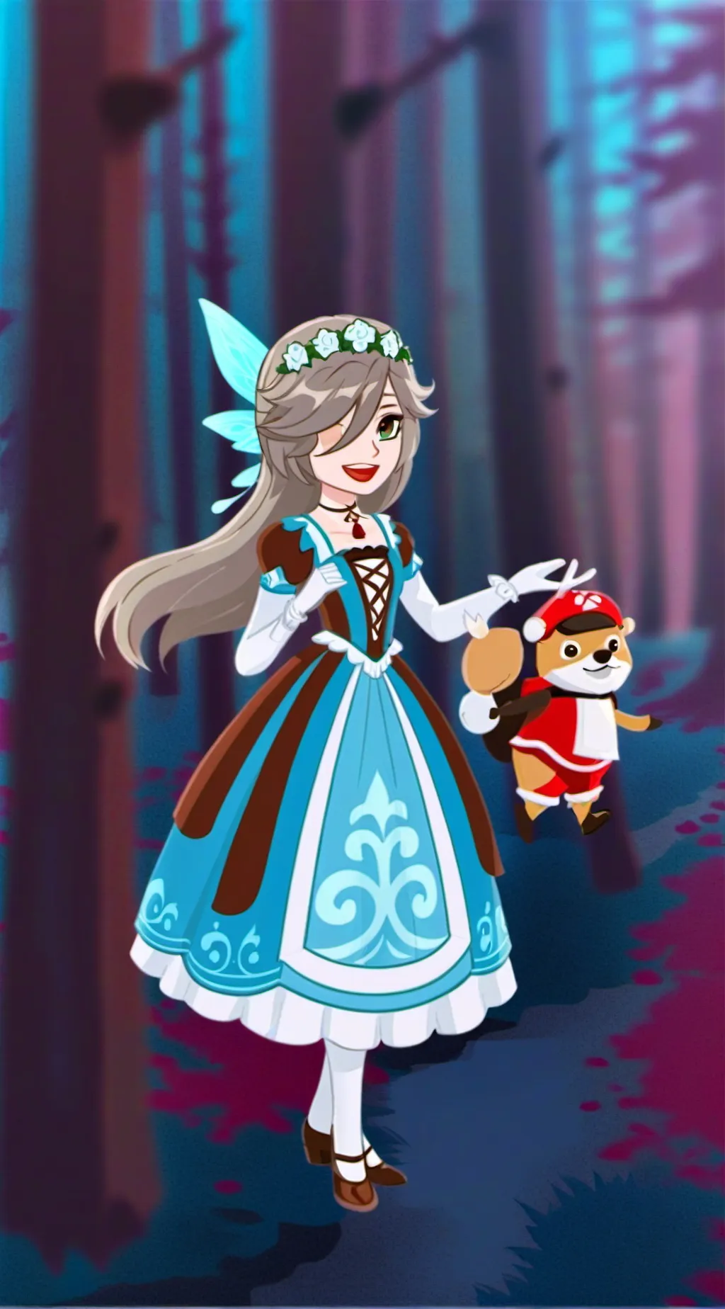 ai character: Rainbow(my fpe oc) background