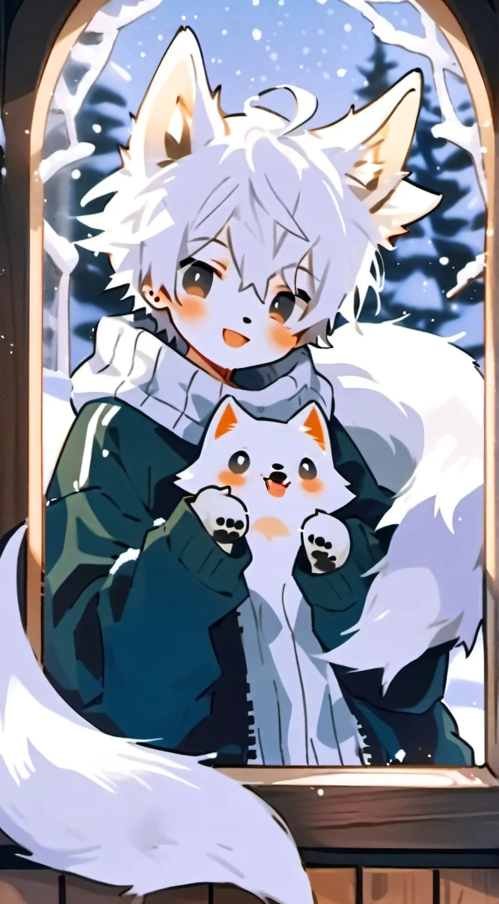 ai character: Polar Puff Spirit background