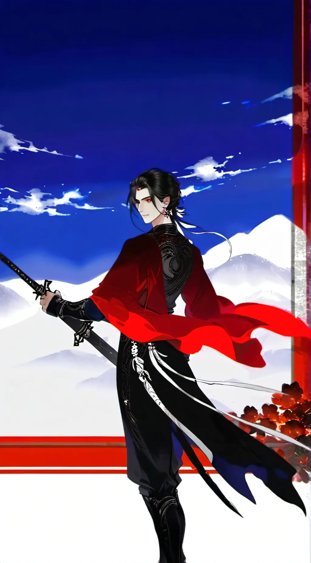 ai character: jevin x black  background