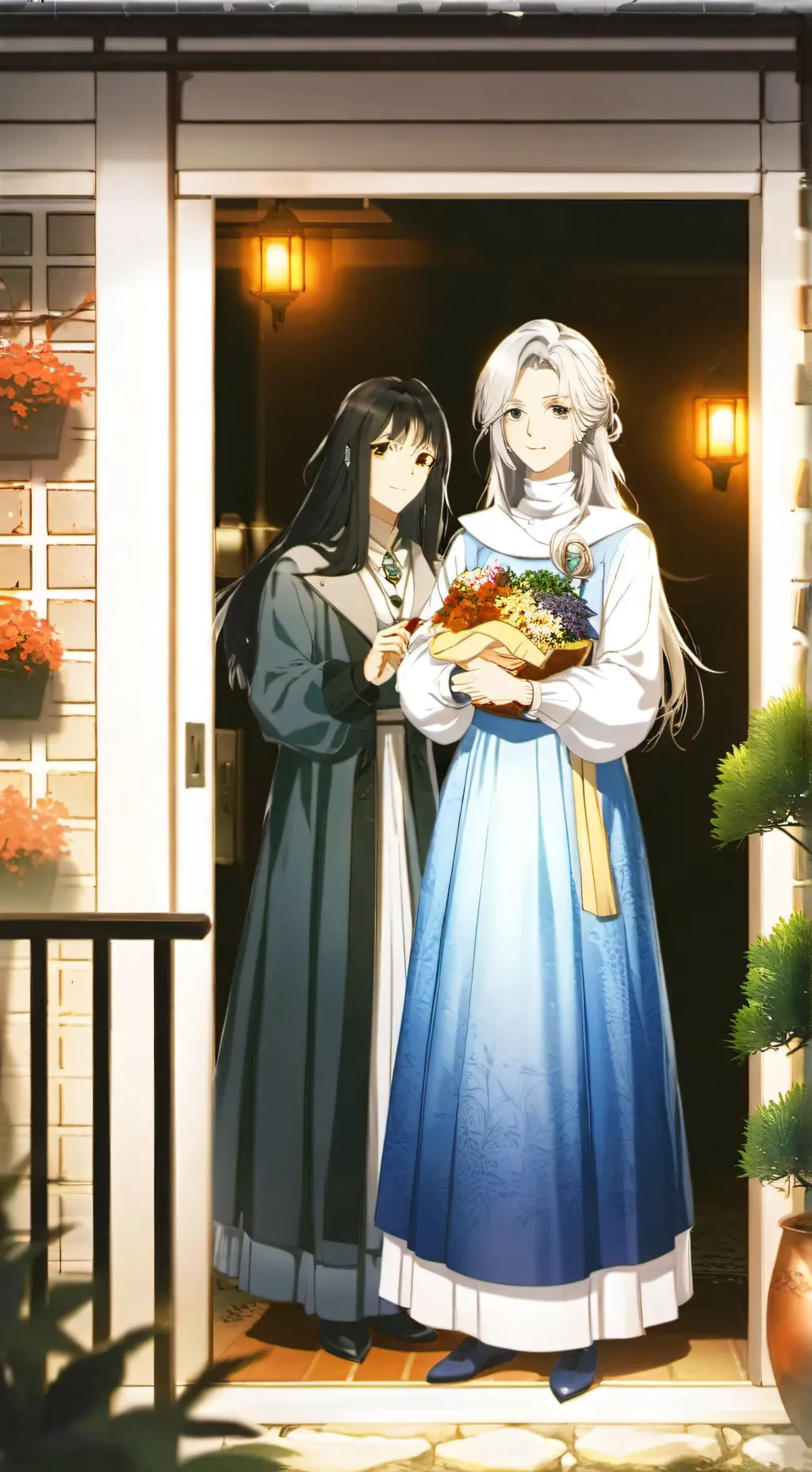ai character: mom and sister background