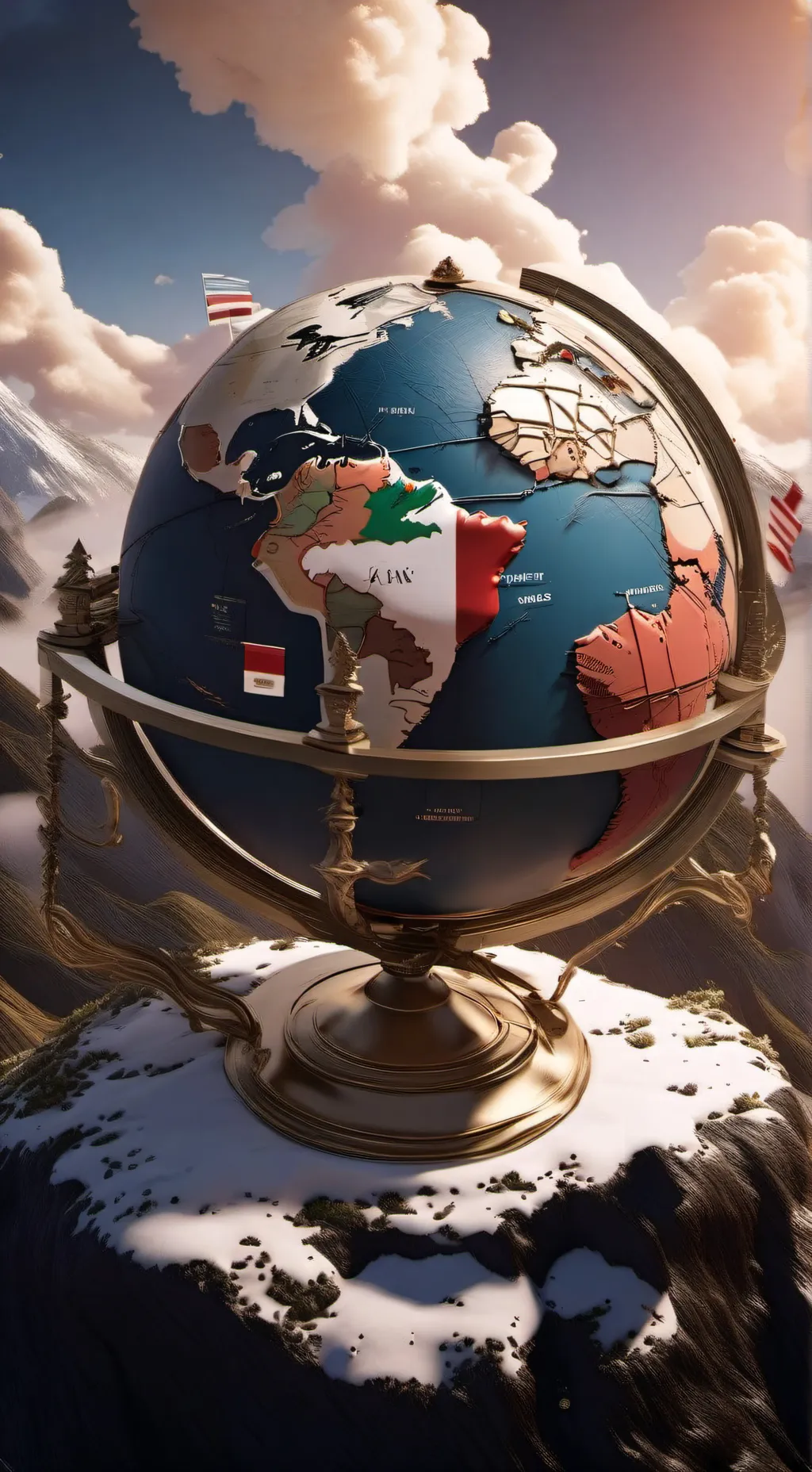 ai character: Country balls background