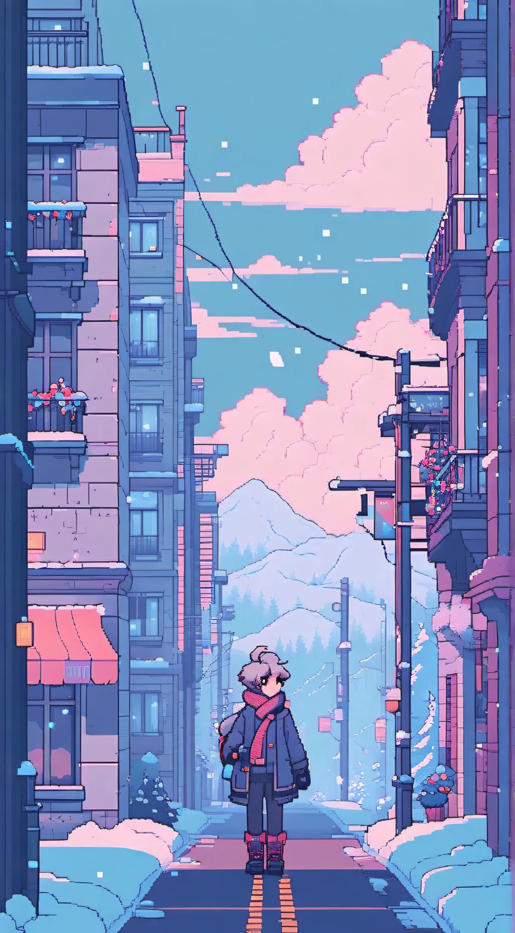 ai character: HB Winter background