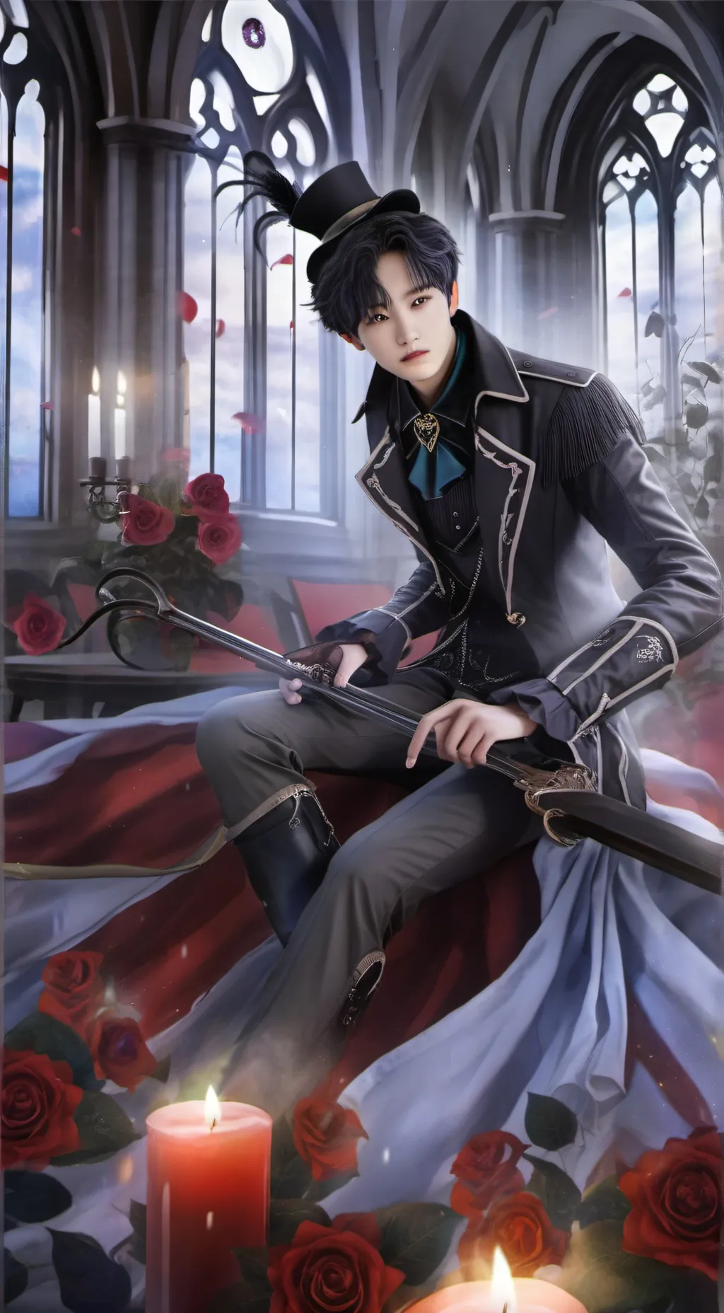 ai character: changbin💋 background