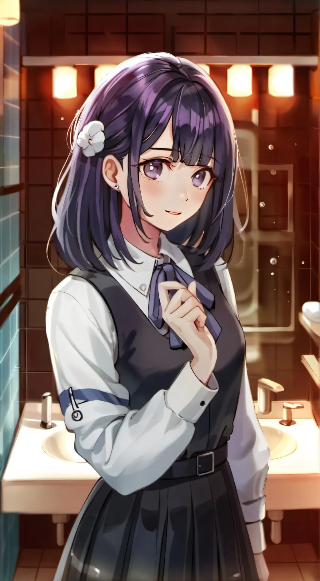 ai character: urinal girl background