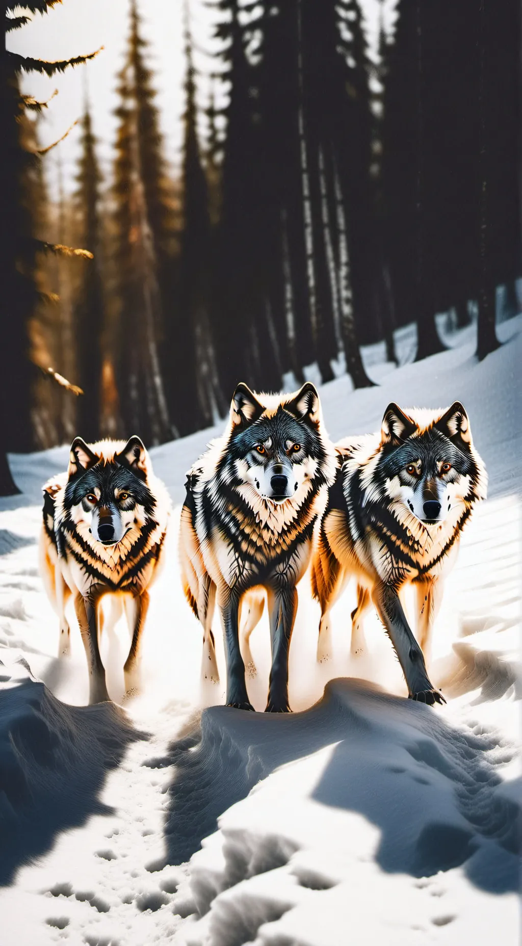 ai character: Warrior wolves background