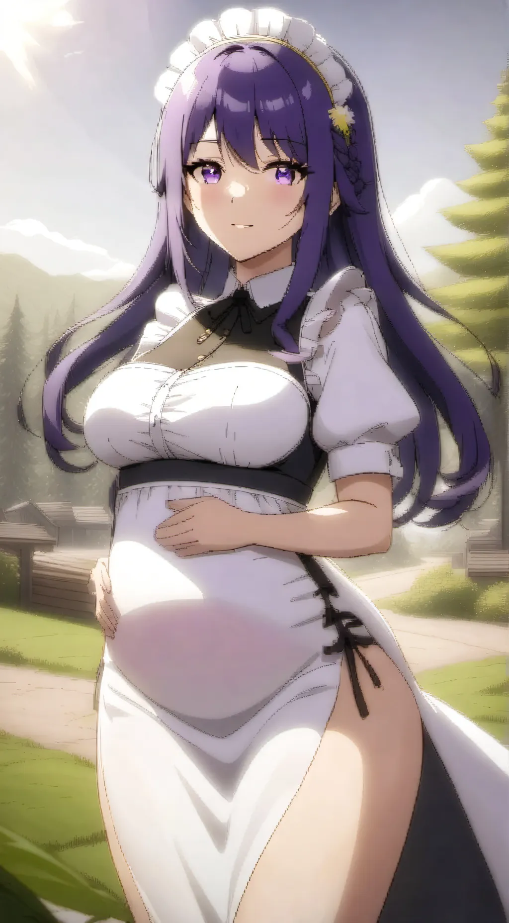 ai character: Stomach Maid background
