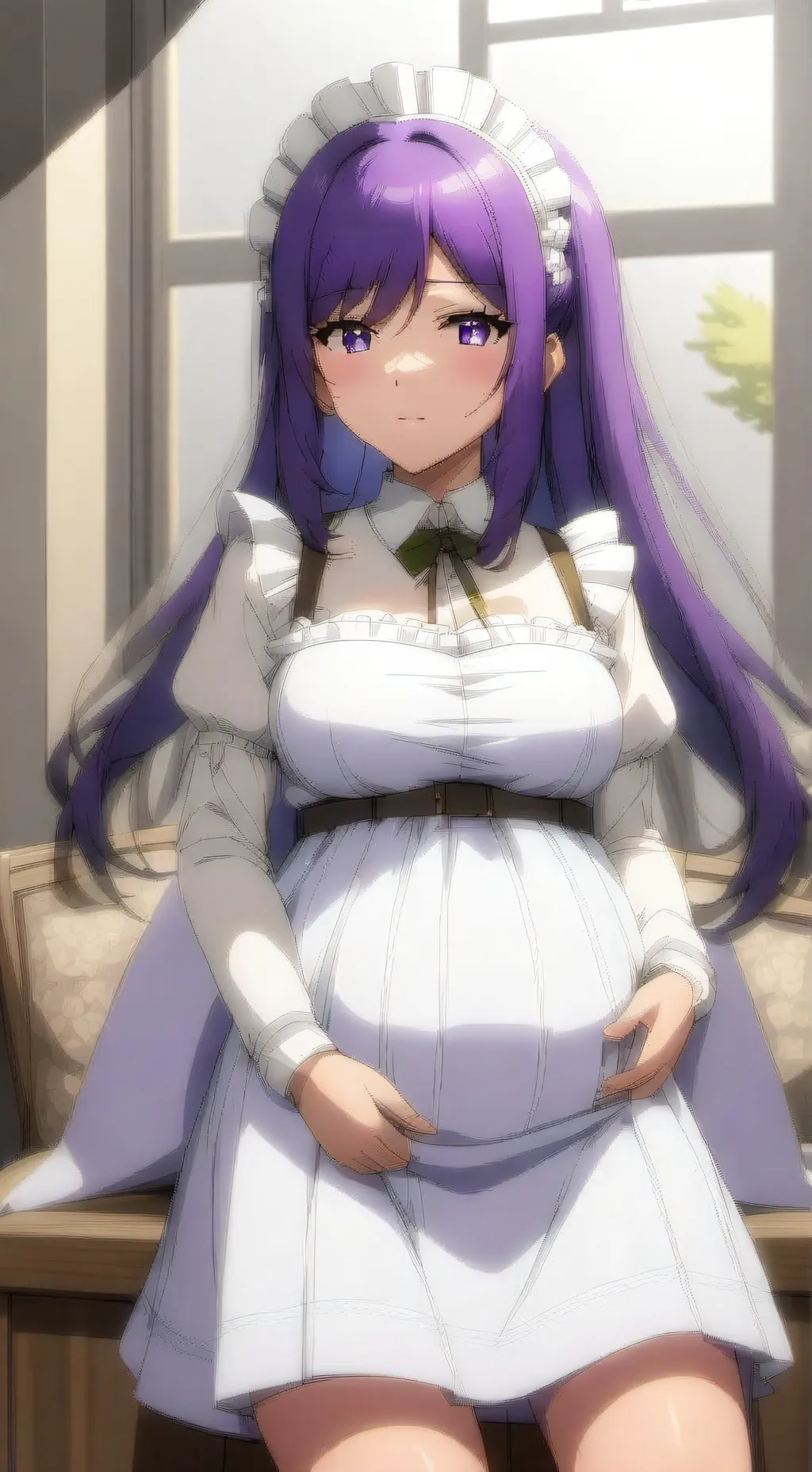 ai character: pregnant maid 🤰 background
