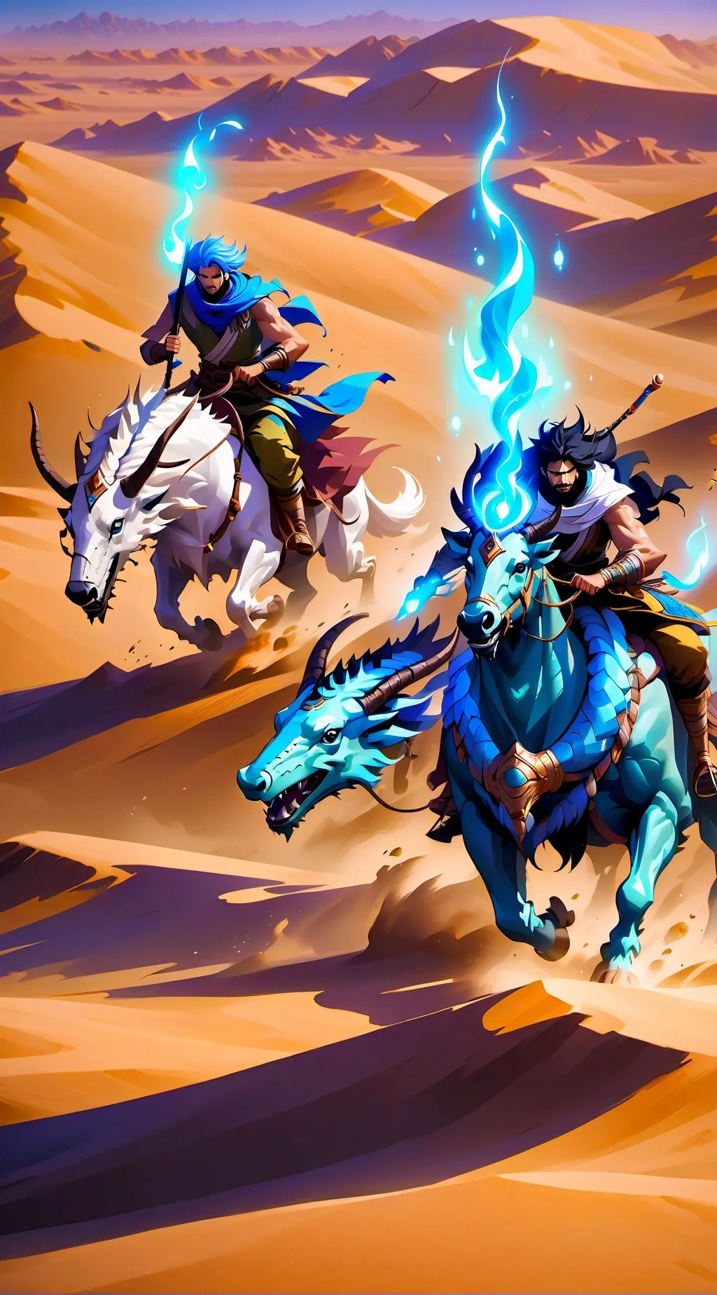 ai character: ✅Sand-Swept background