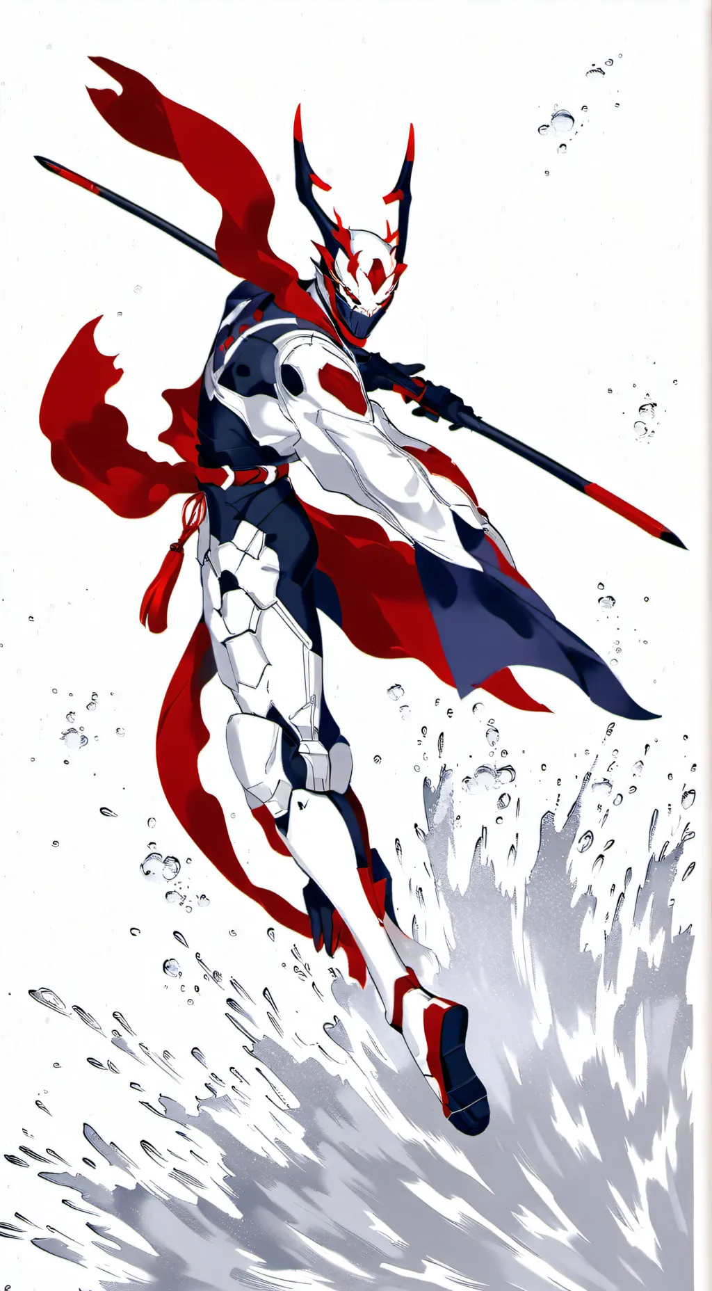 ai character: female Red Venom background