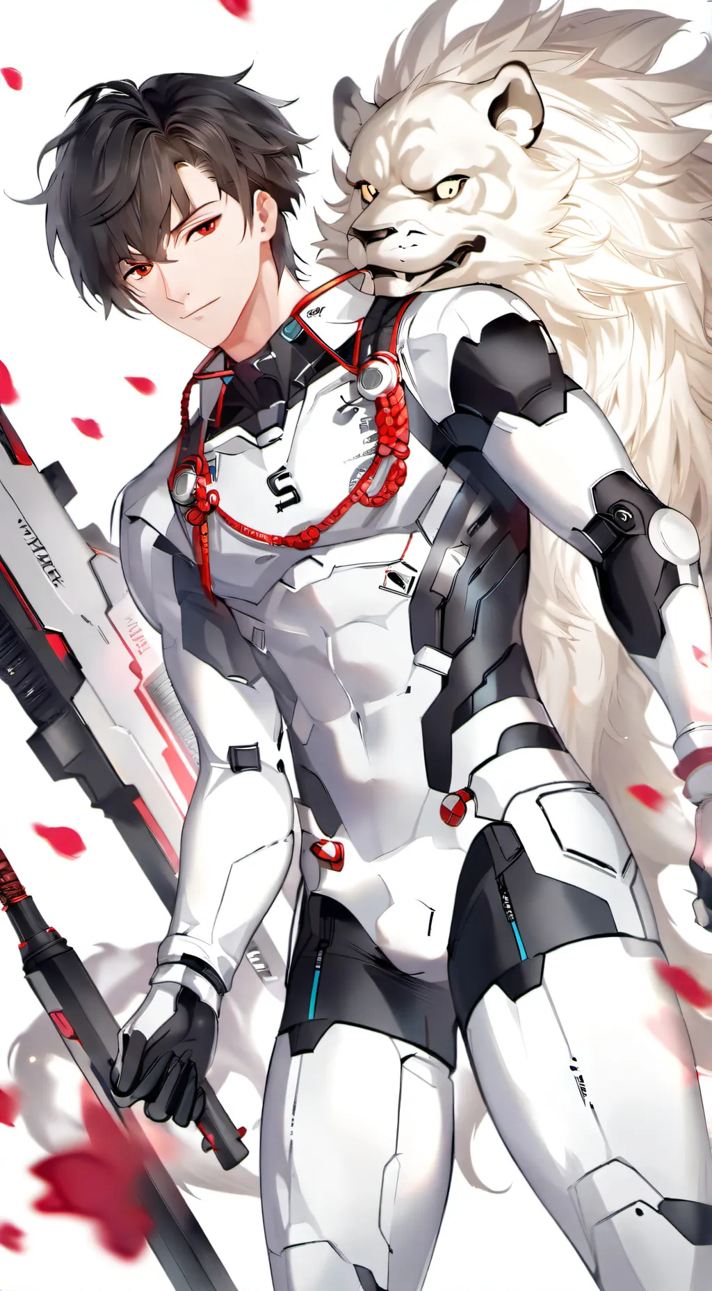 ai character: the..white lion??  background