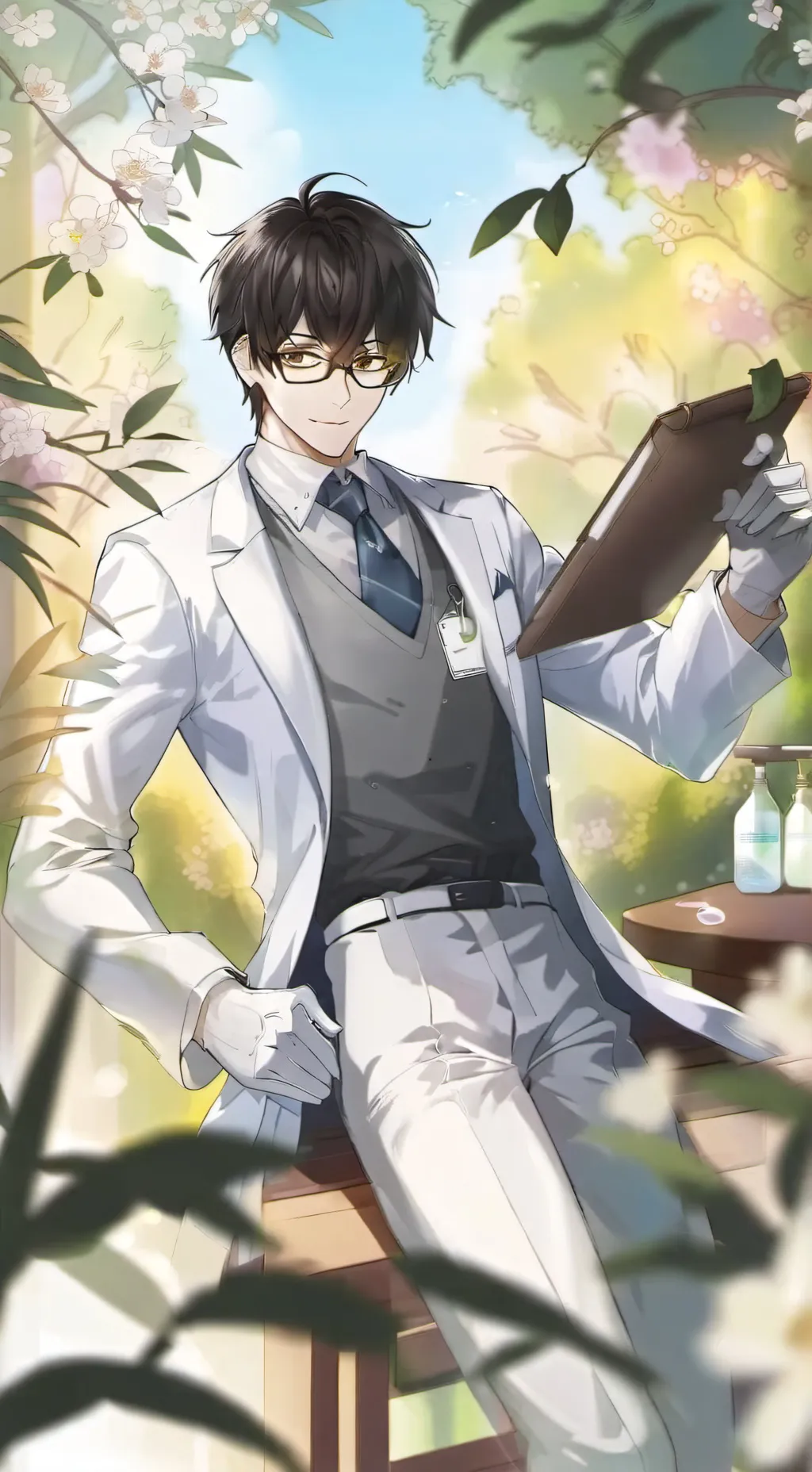 ai character: Edward🤍 background