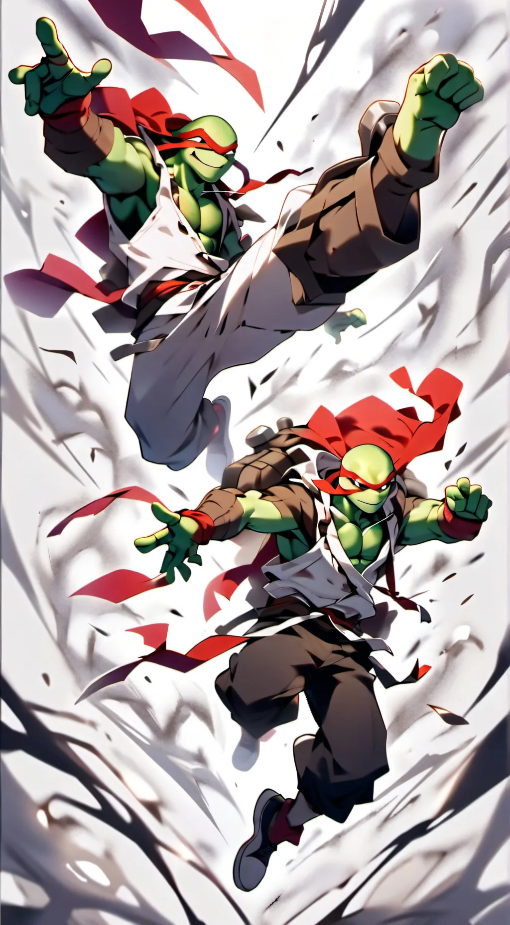ai character: ninja turtles  background