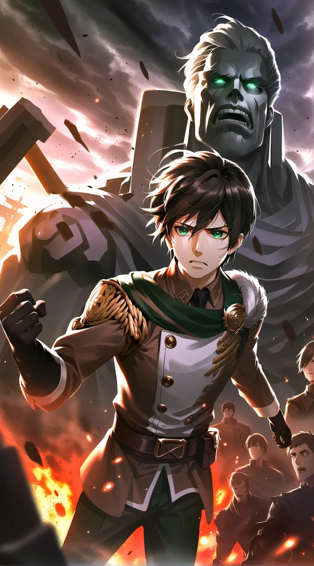 ai character: Eren Yeager background