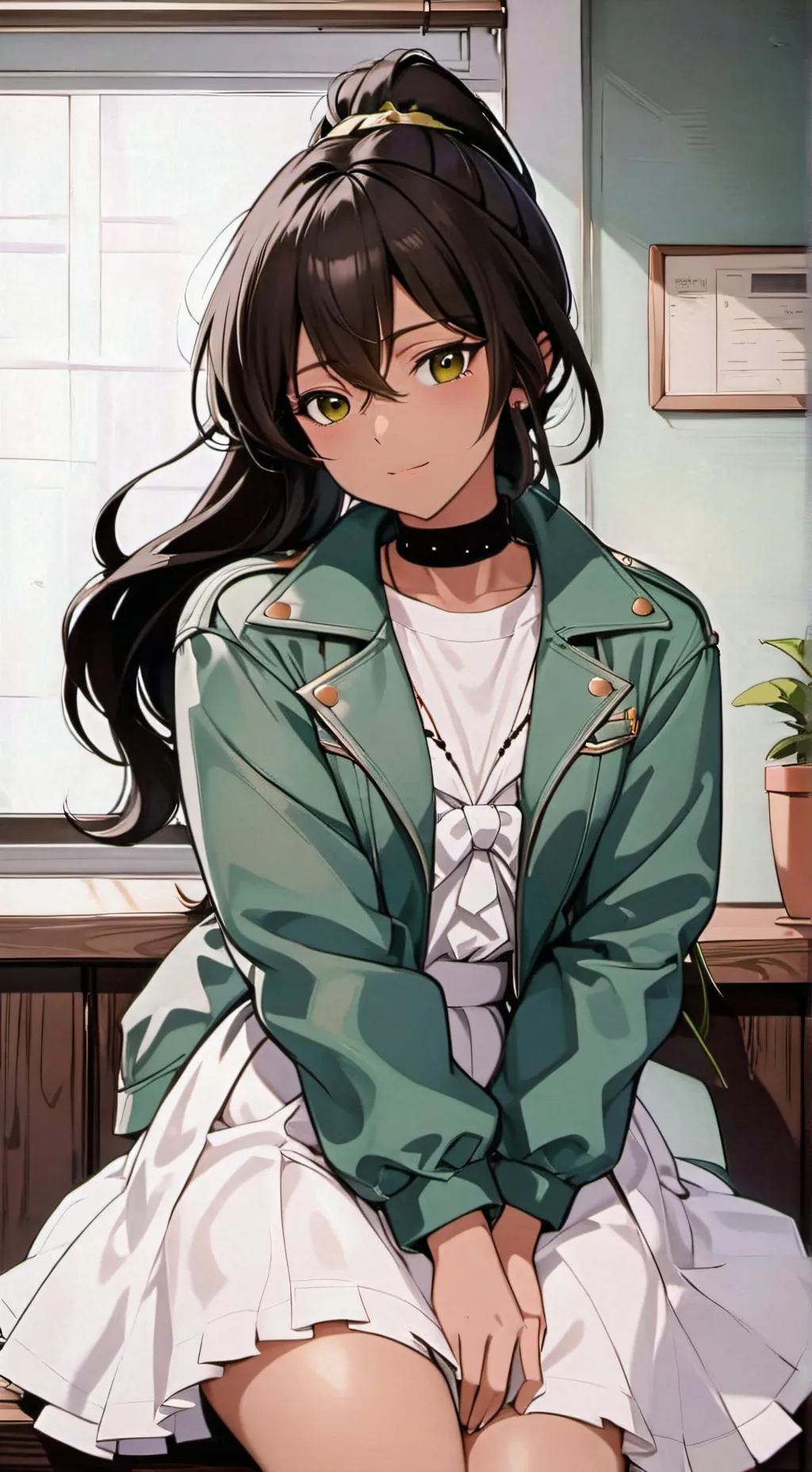 ai character: Liz Allan  background