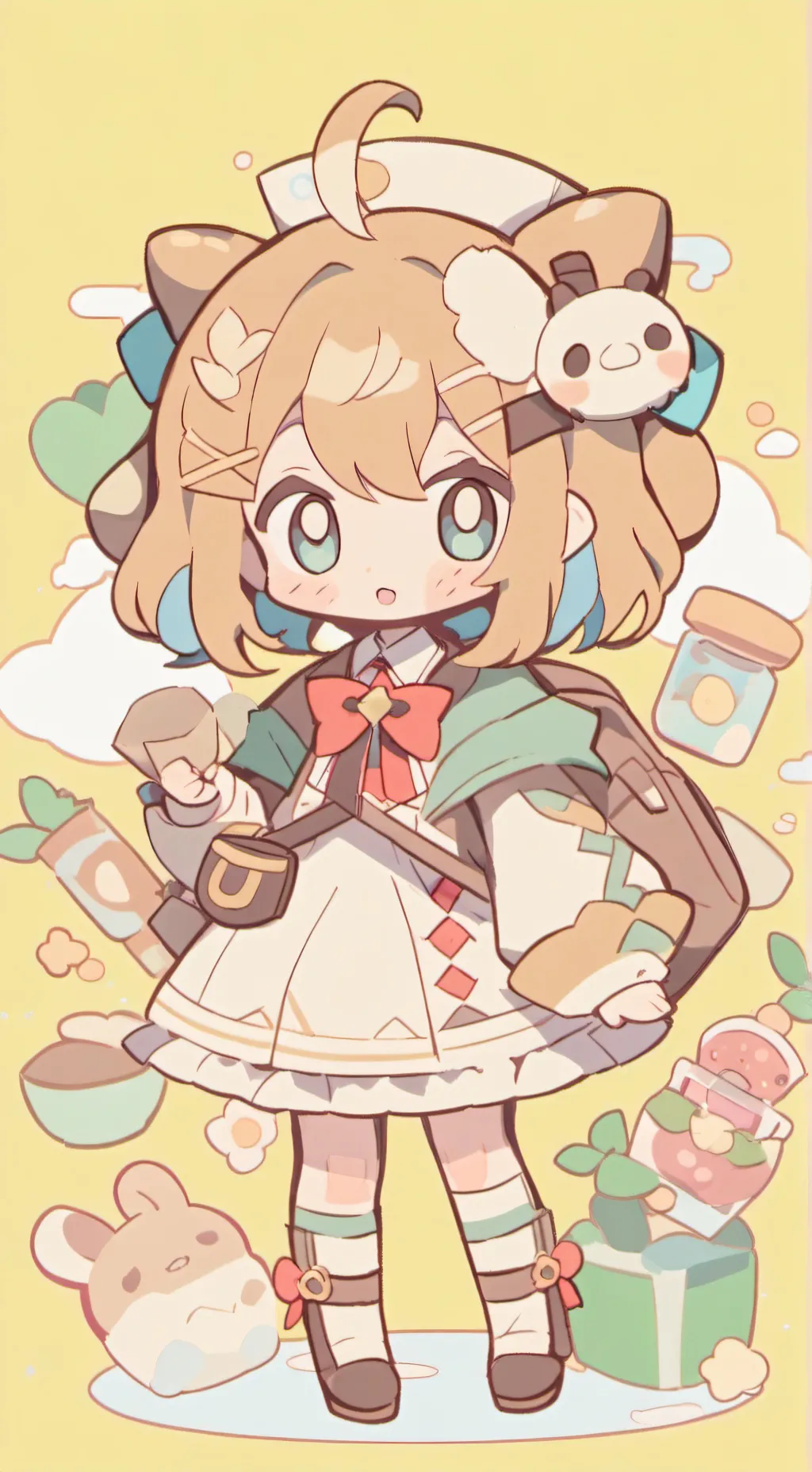 ai character: bebita mimi😀❤ background