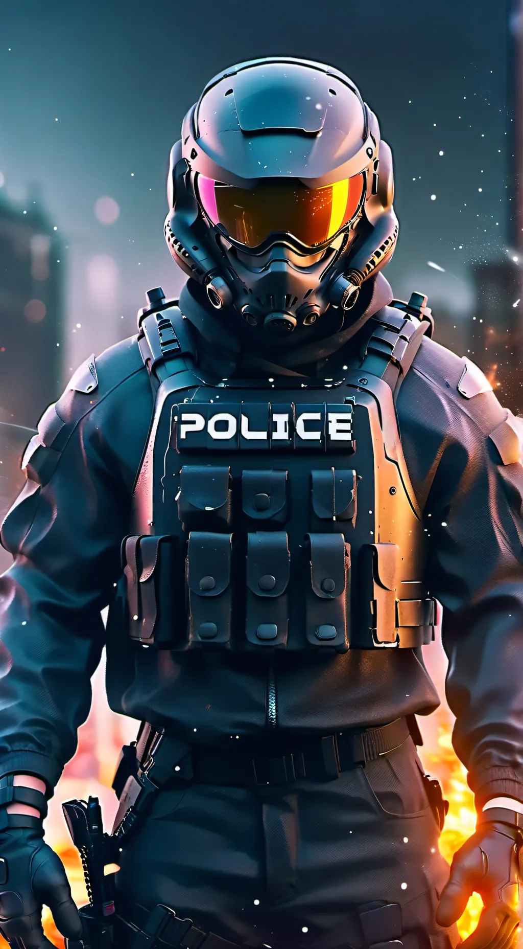 ai character: Rude Police background