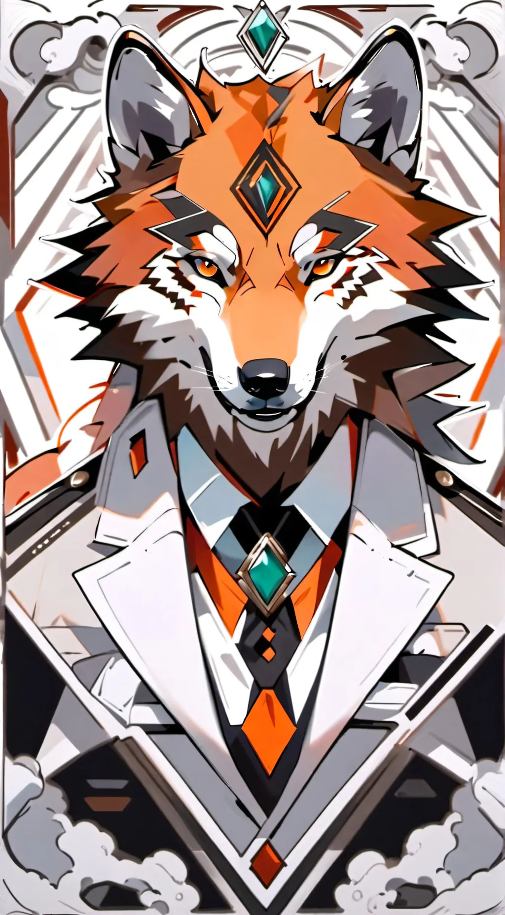 ai character: Alpha wolf background