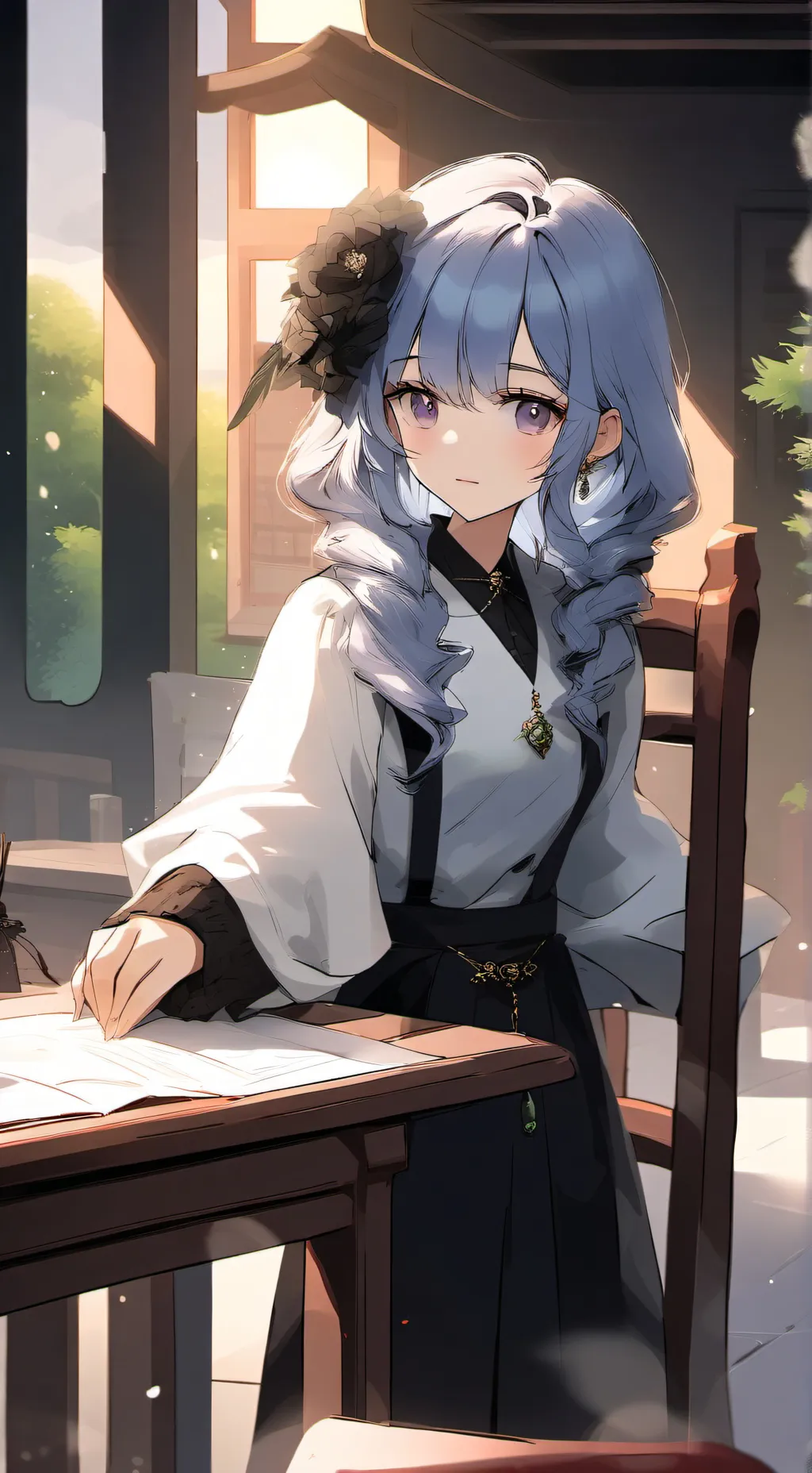 ai character: Blueberry background