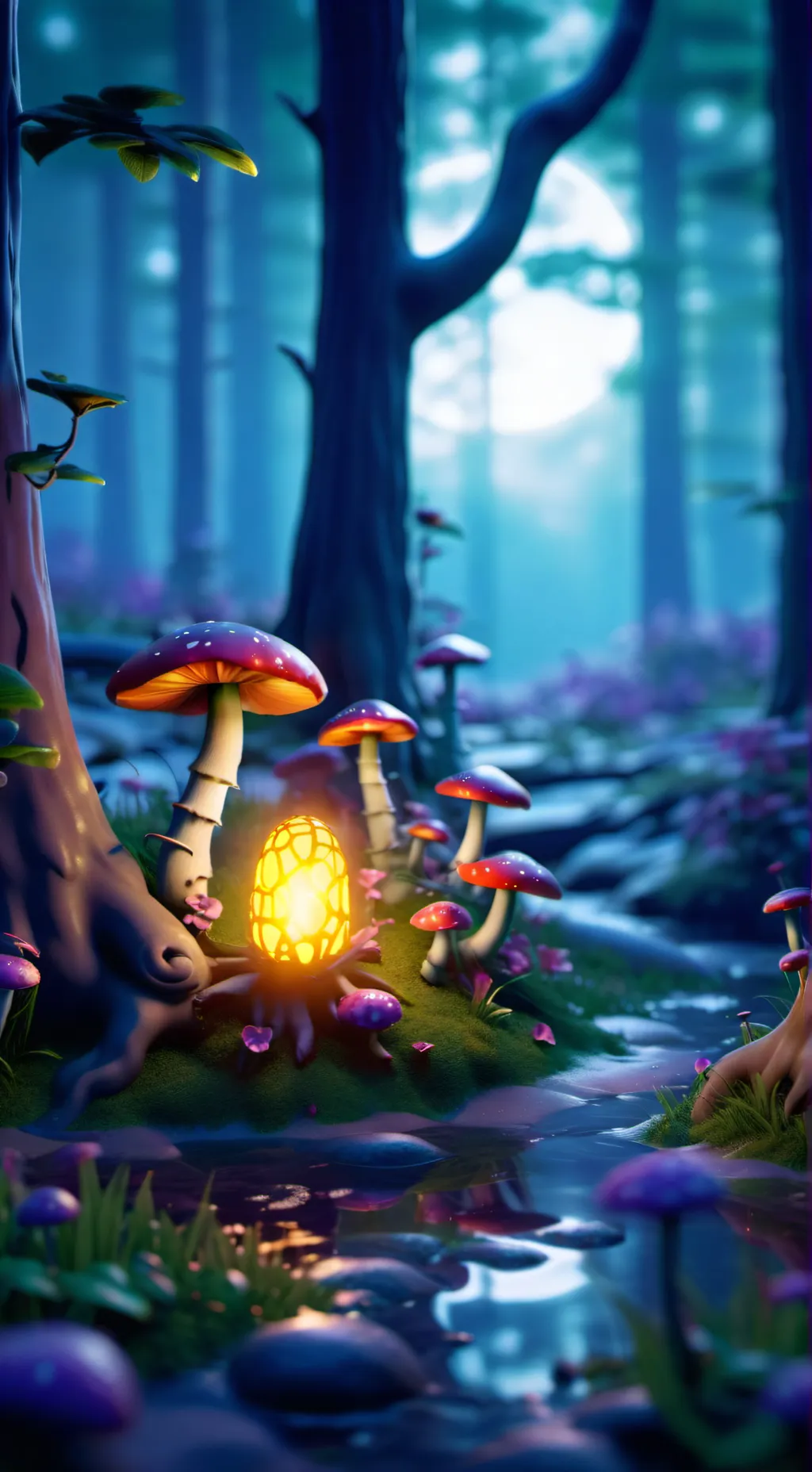 ai character: Mha Mysticalforest background