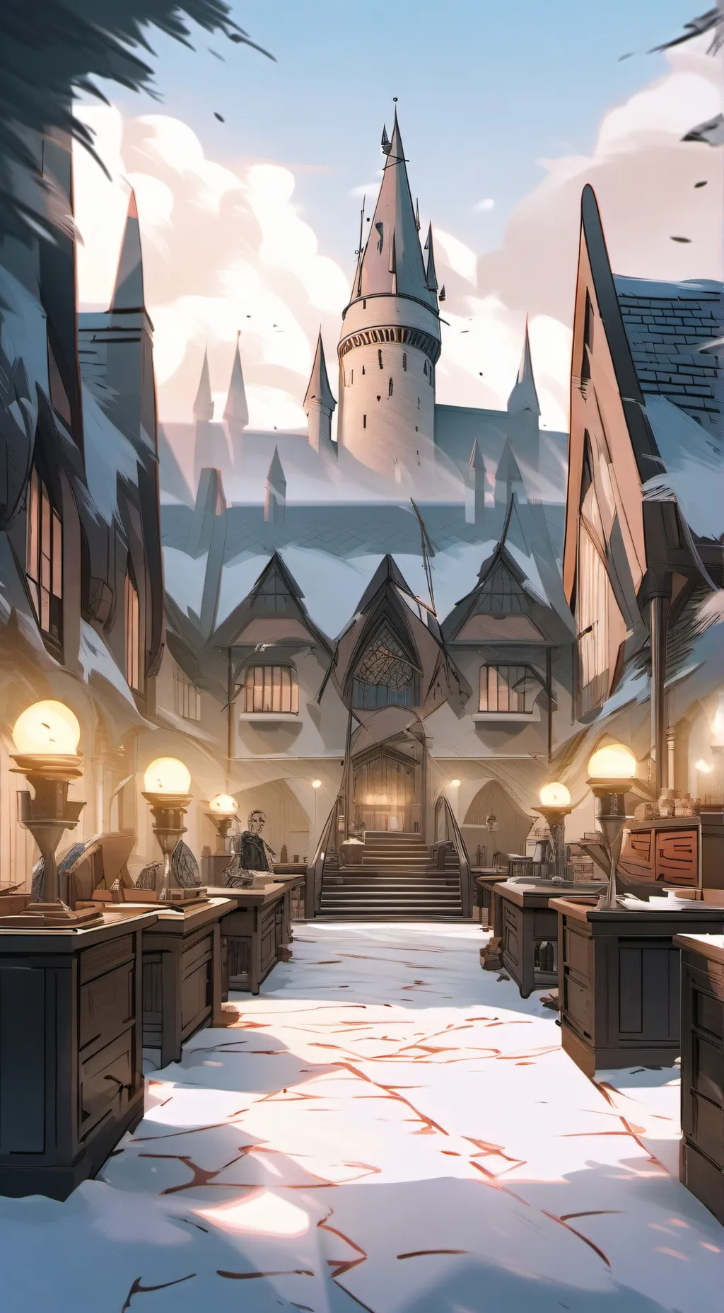 ai character: Diagon Alley background