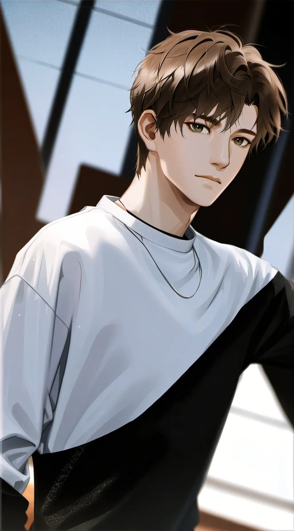ai character: Asher Green  background