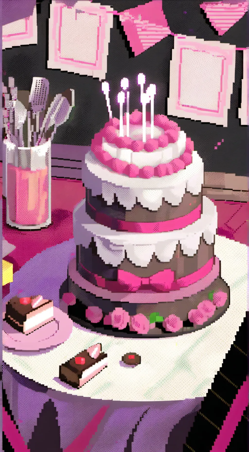 ai character: DW Celebration background