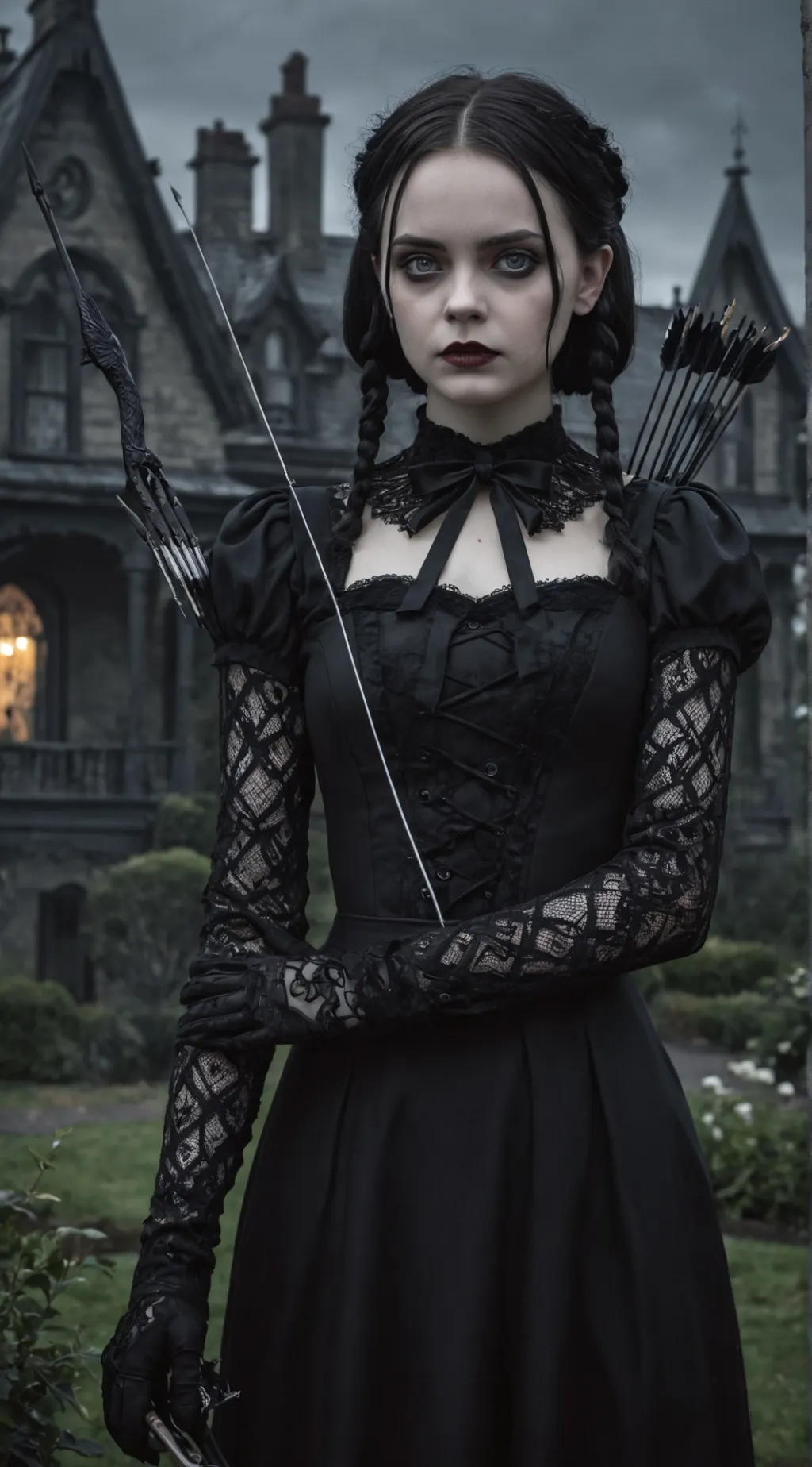 ai character: Wednesday Addams background