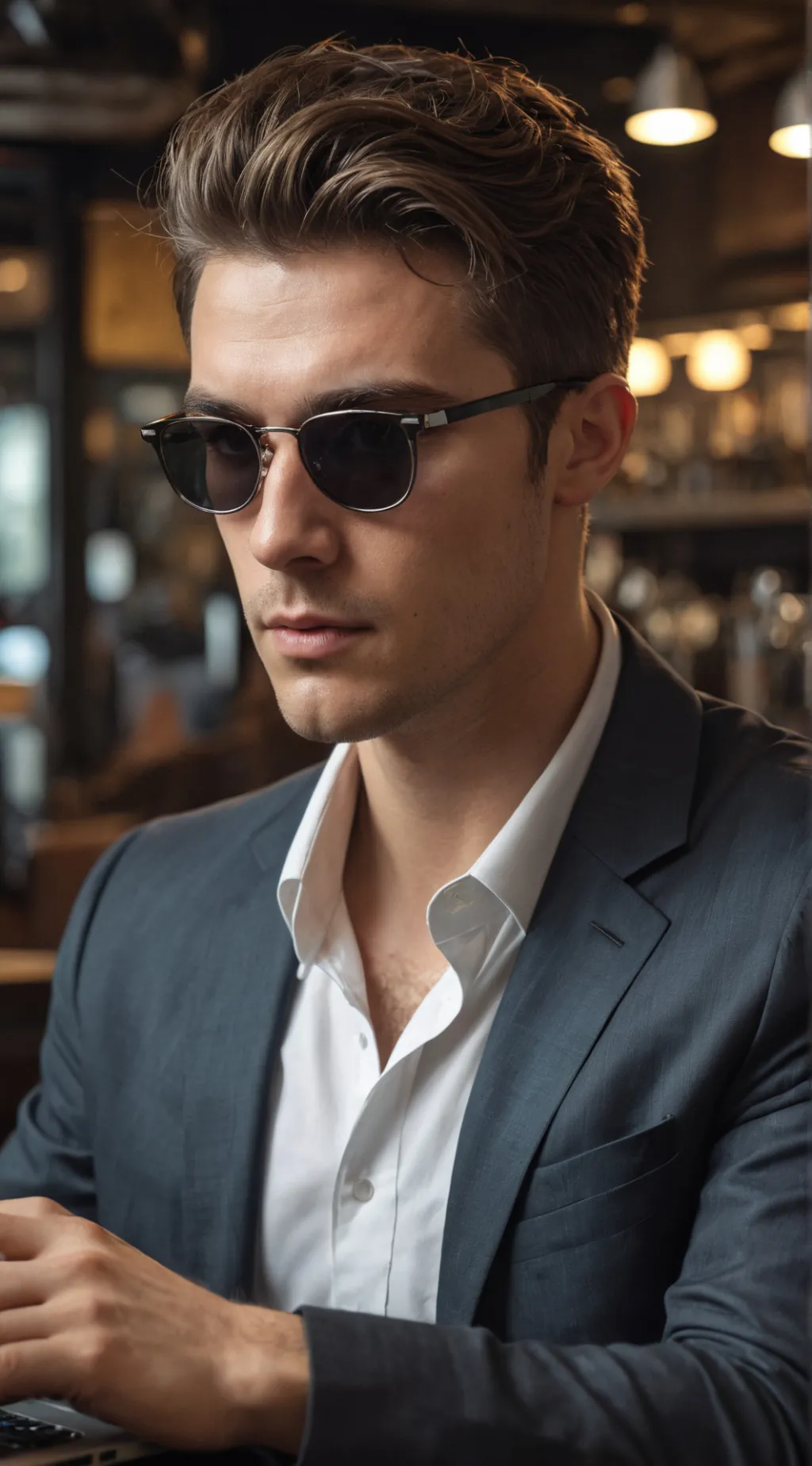 ai character: The Blockchain Barista Conundrum background