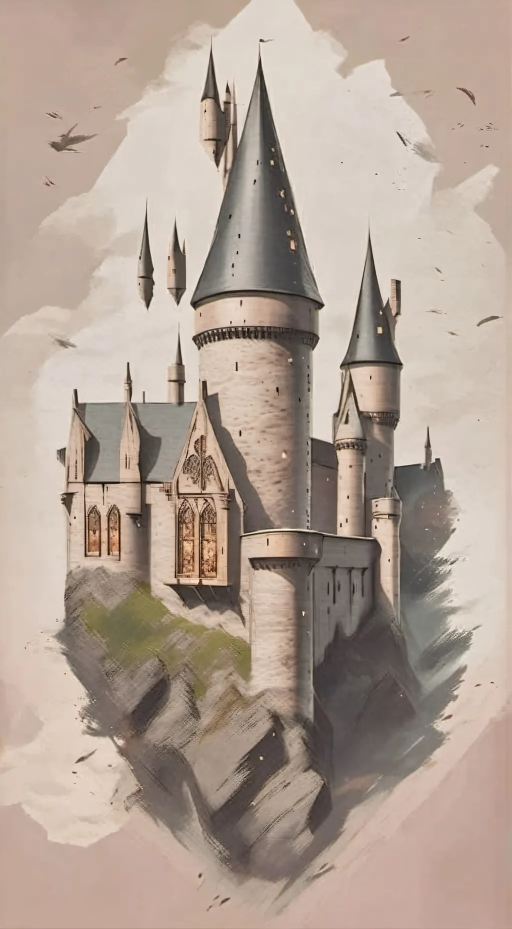 ai character: Hogwarts  background
