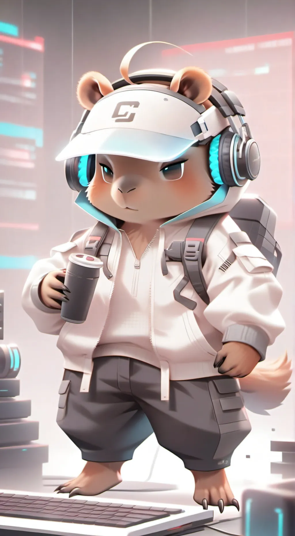 ai character: Cappuccino  background