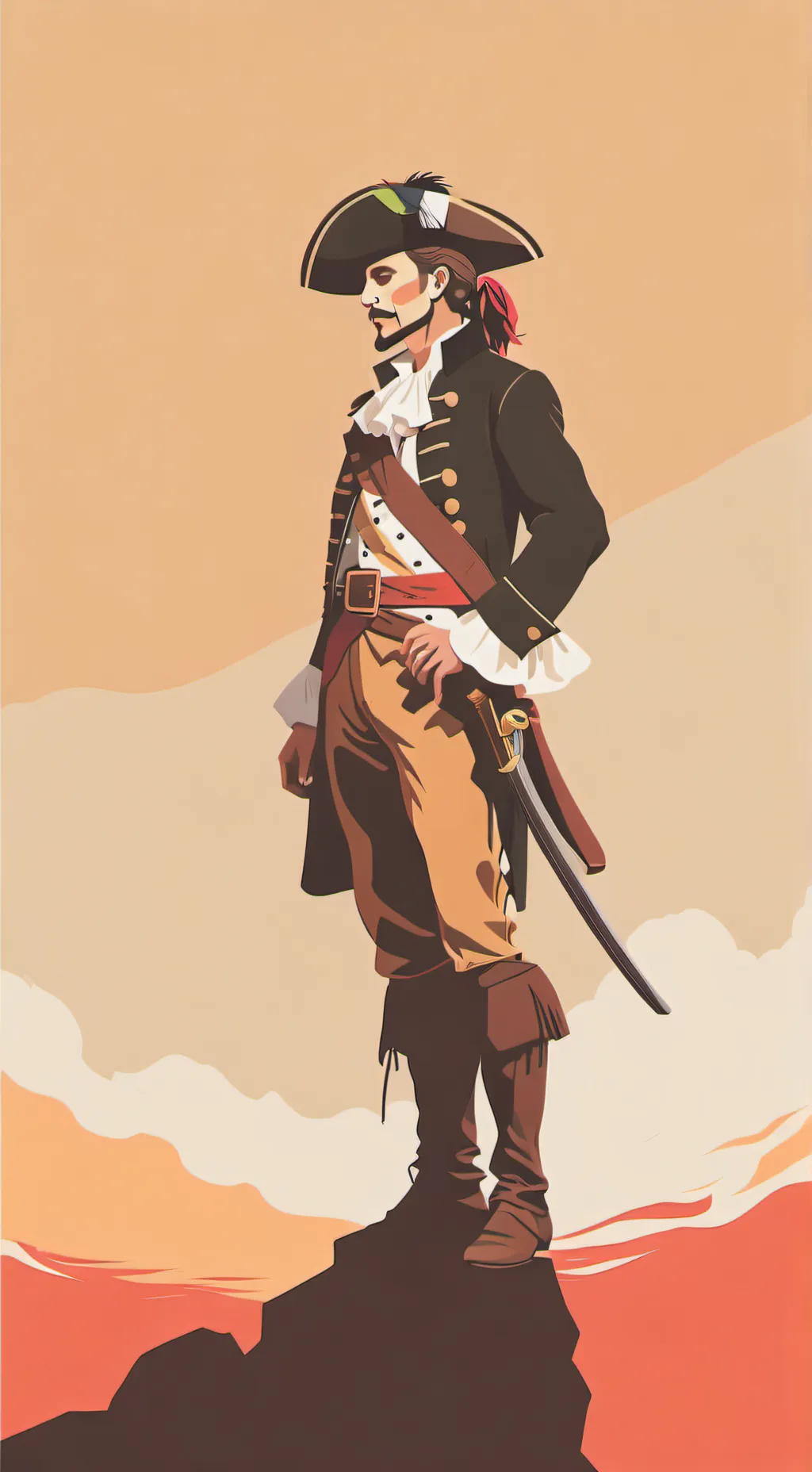 ai character: Capitaine Crochet background