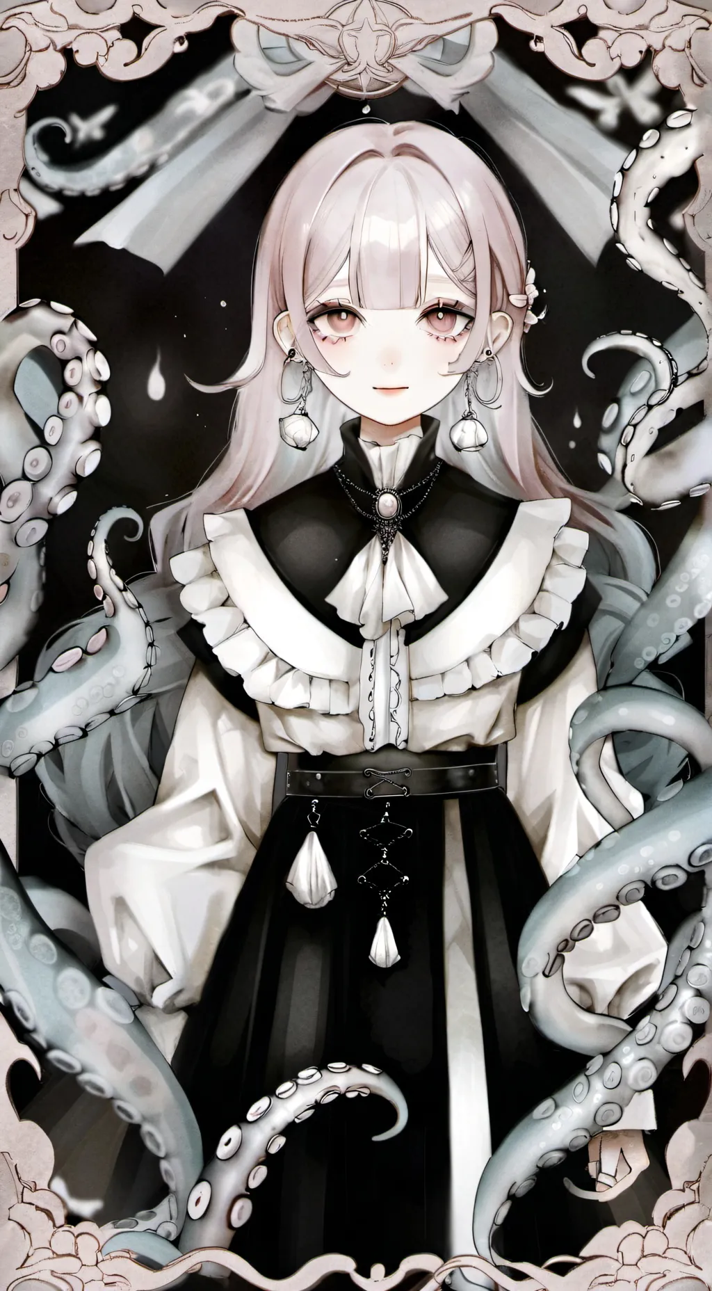 ai character: Octopus tentacles  background