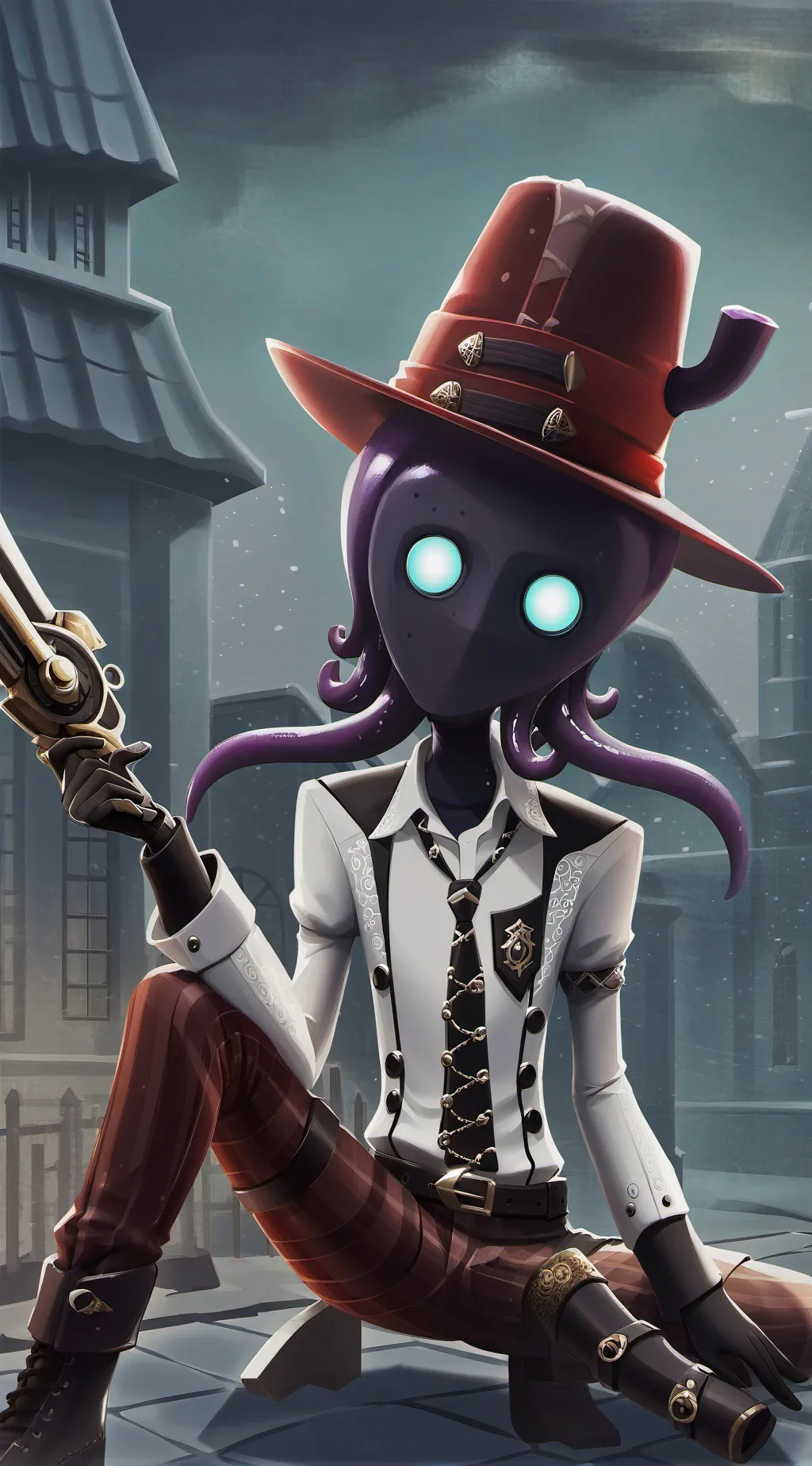 ai character: Sprunki Squid game background