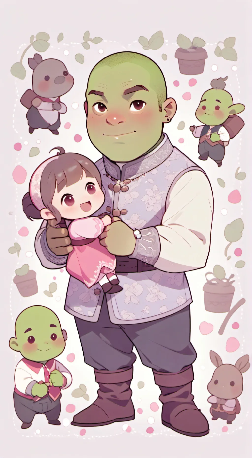 ai character: shrek background