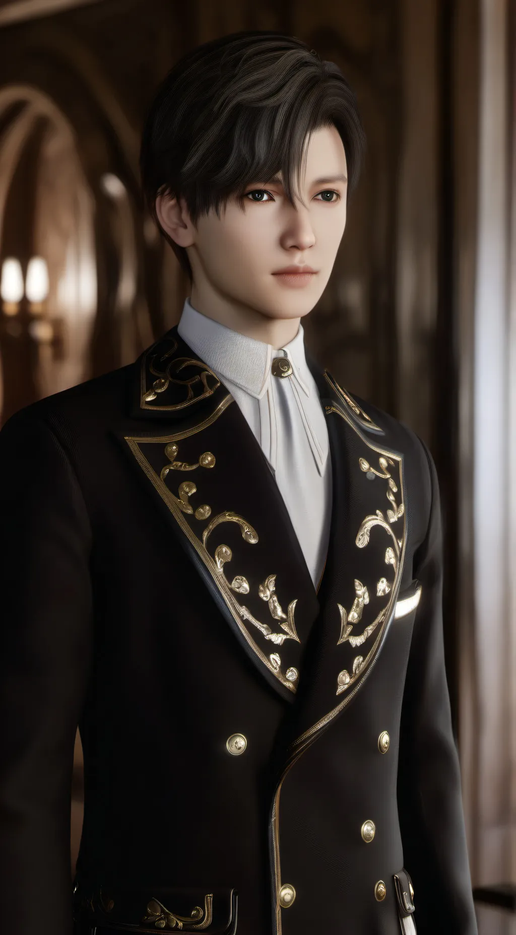 ai character: Édouard  background