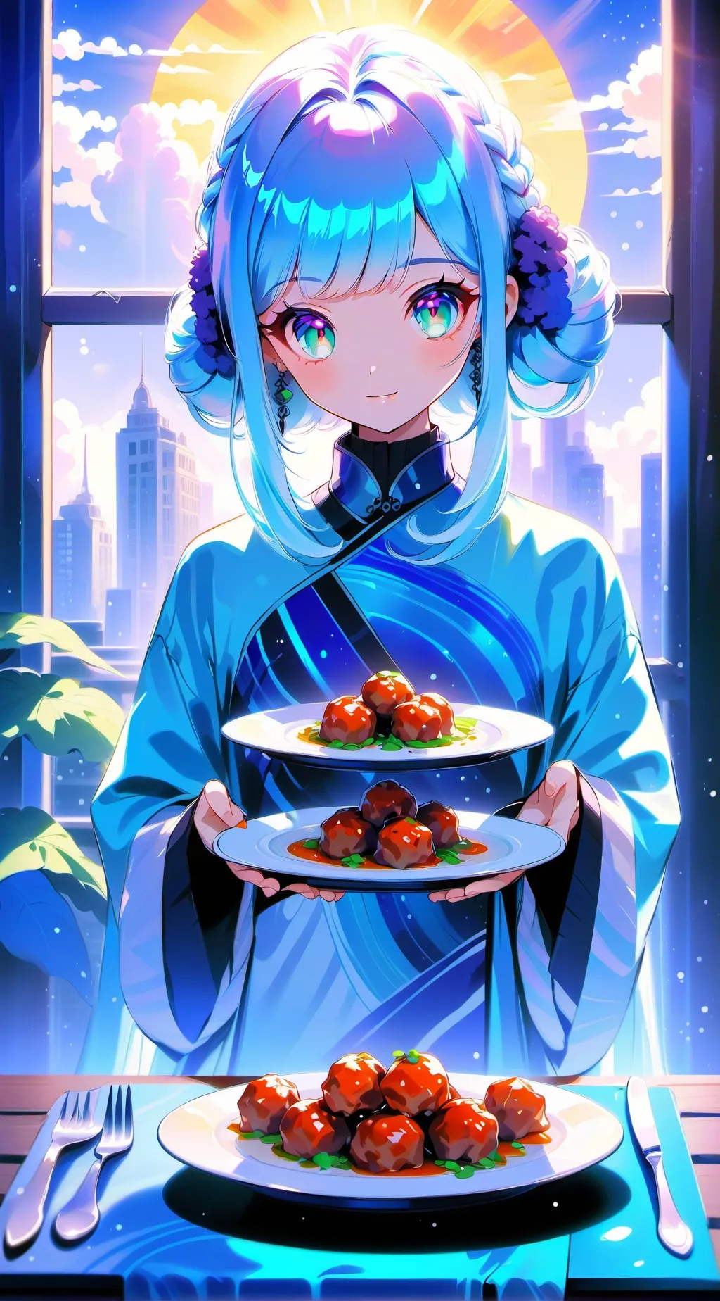 ai character: Luna background