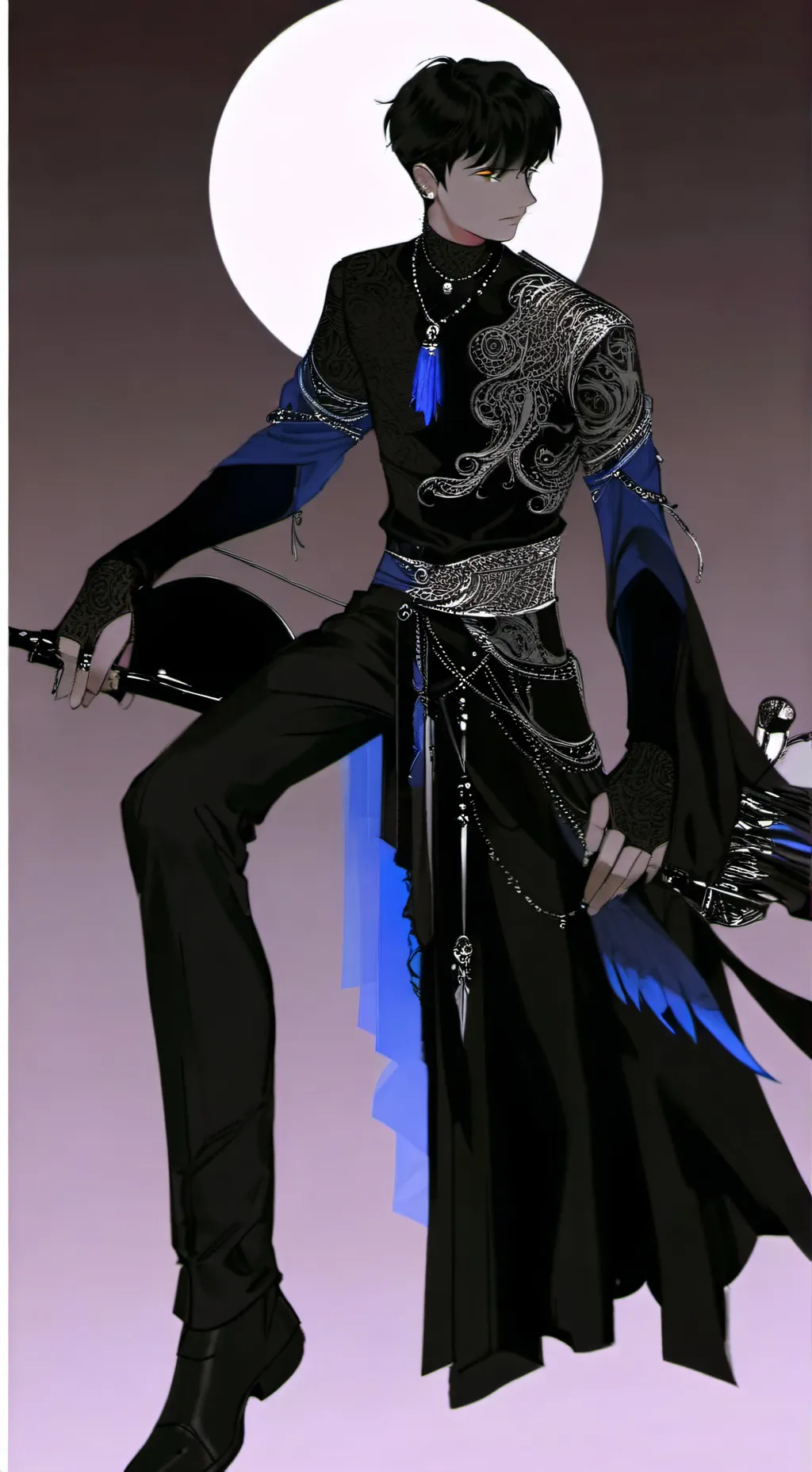 ai character: Noir background