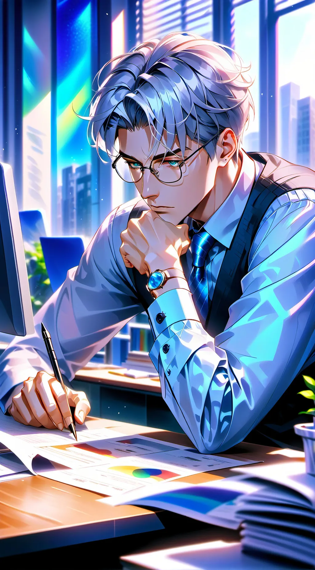 ai character: Office Affair background