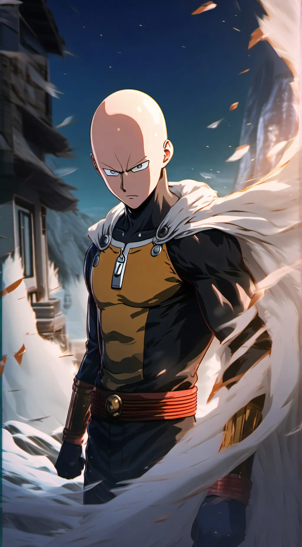 ai character: saitama  background