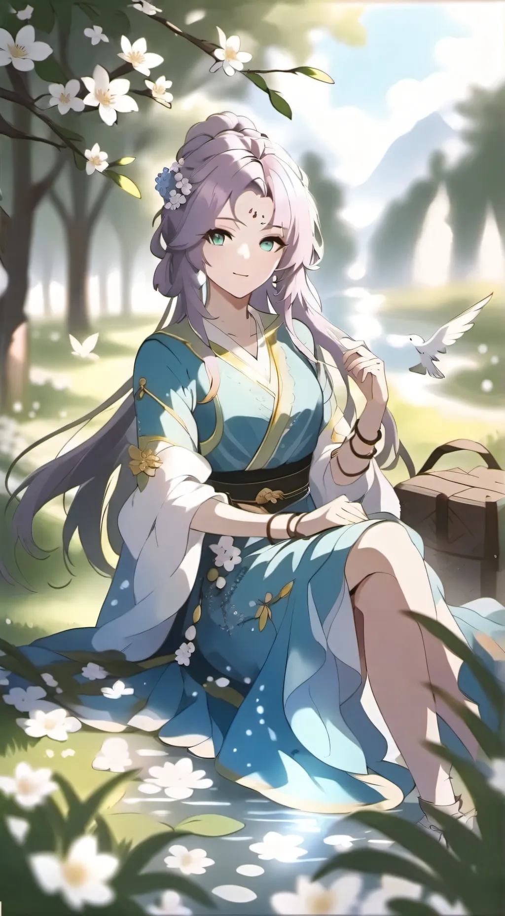 ai character: Lovely background