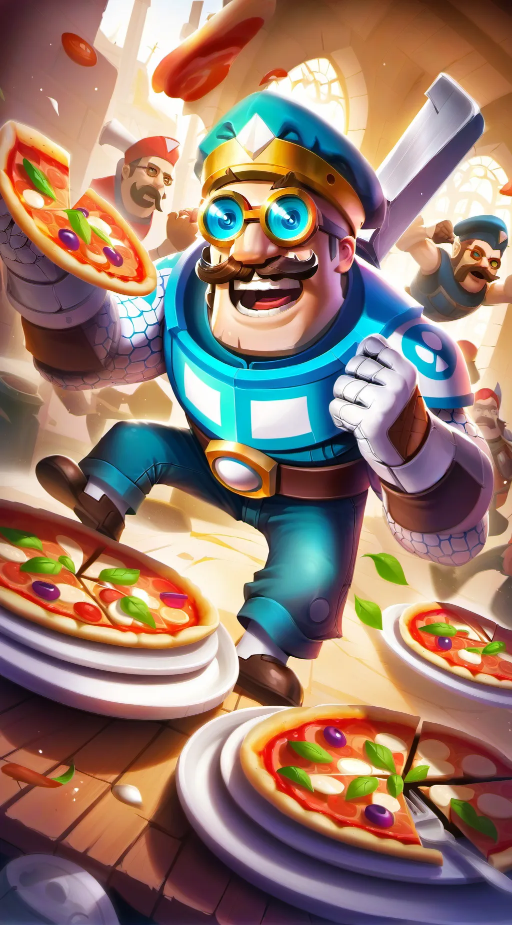 ai character: Buildafnafpizzaria background