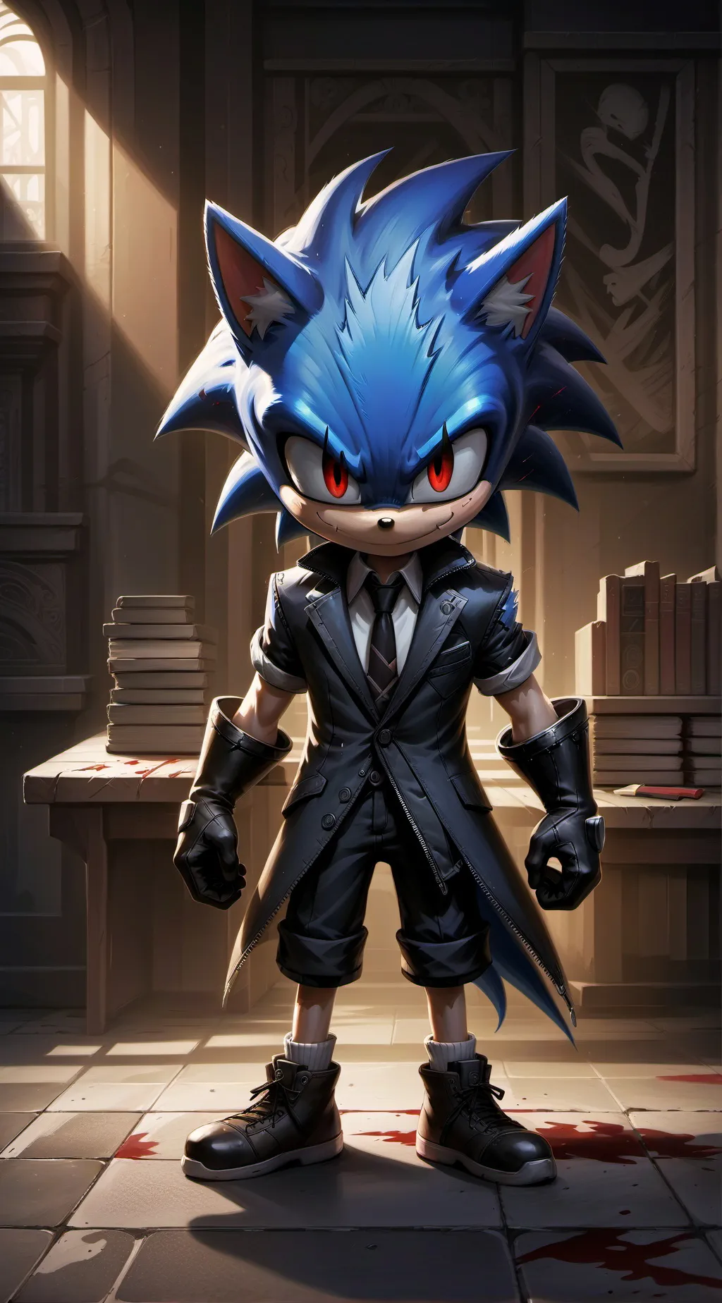 ai character: shadow background